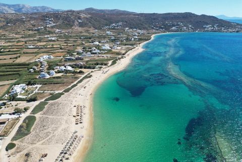 Plaka Beach Mykonos luxury dining Greek Islands yacht charter