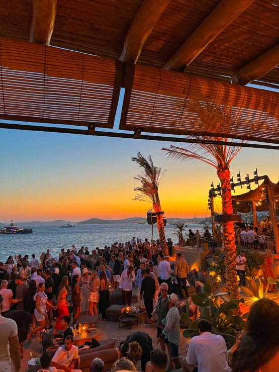 Scorpios Mykonos luxury dining Greek Islands yacht charter